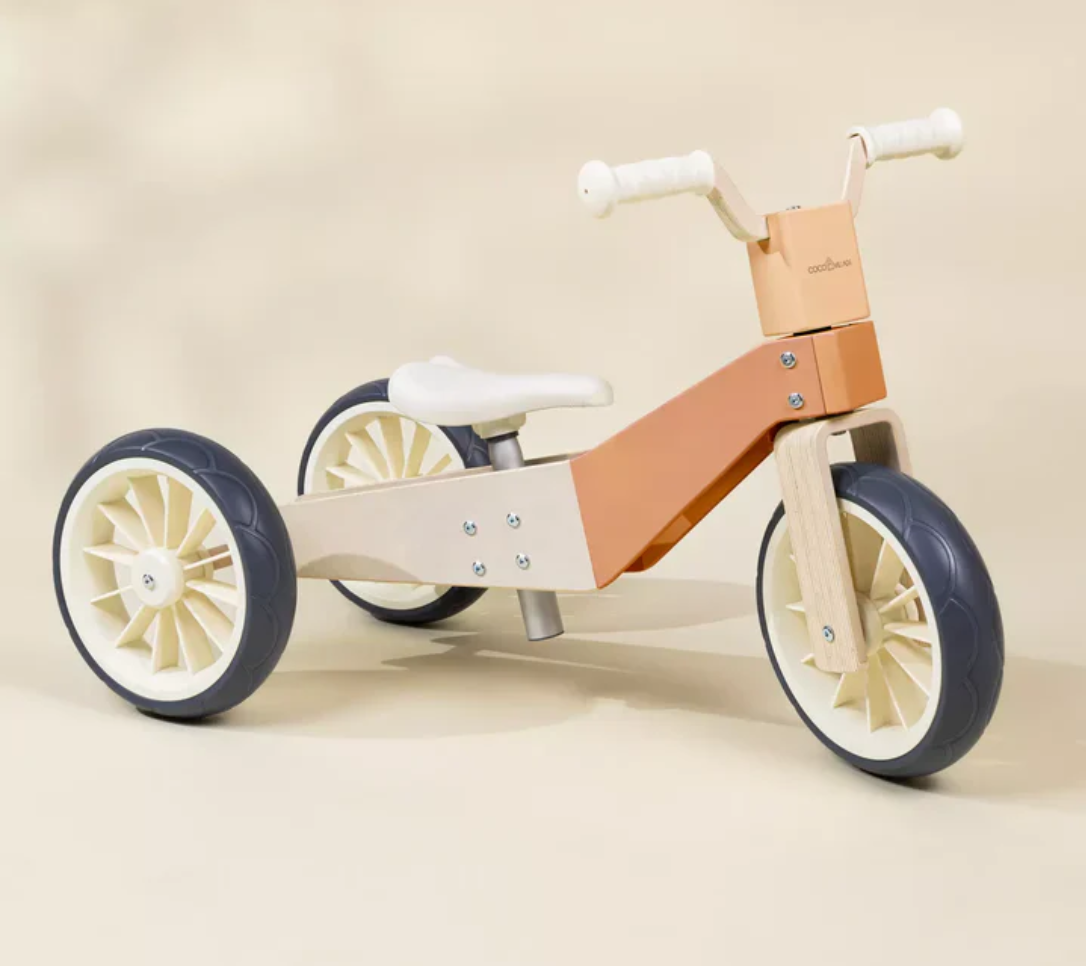 Wooden Balance Bike 3-in-1
