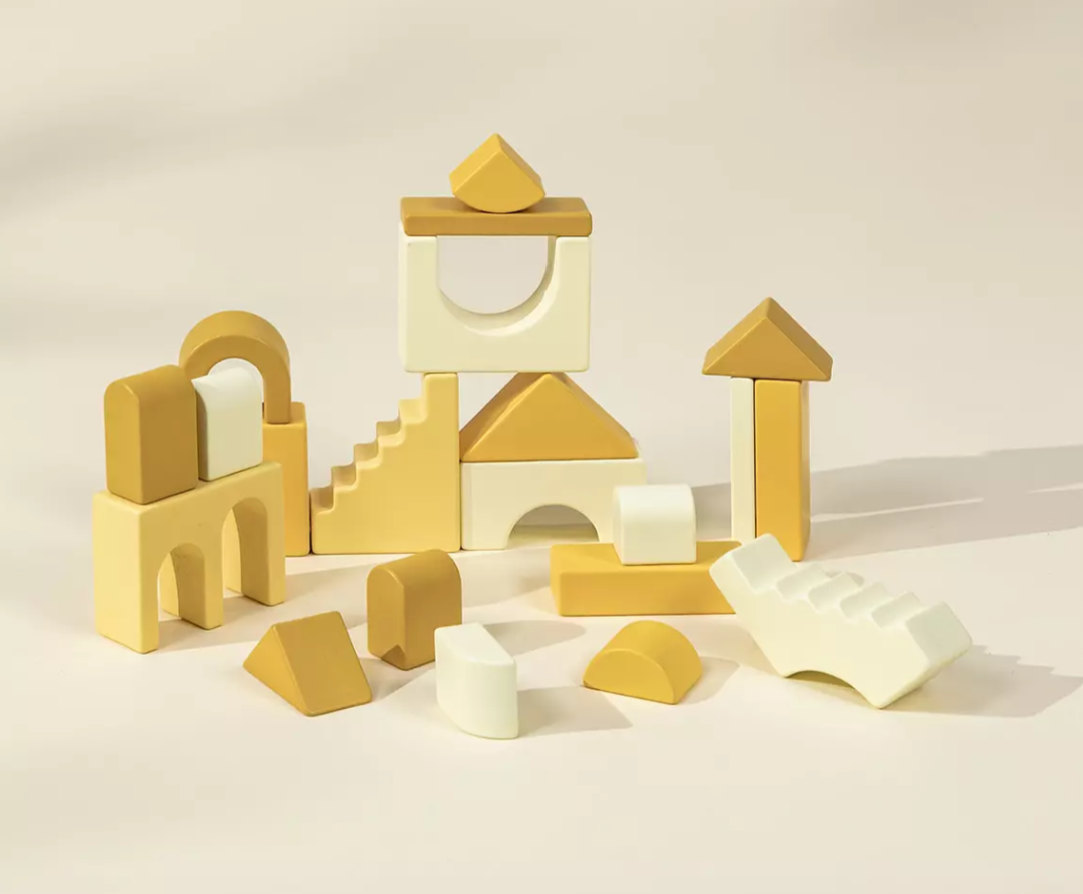 Houses Wooden Creative Blocks Set - 21 pcs