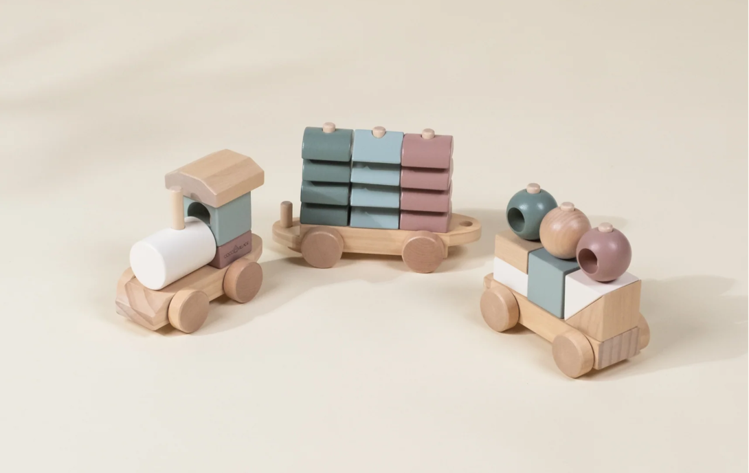 Oversized Wooden Stacking Train