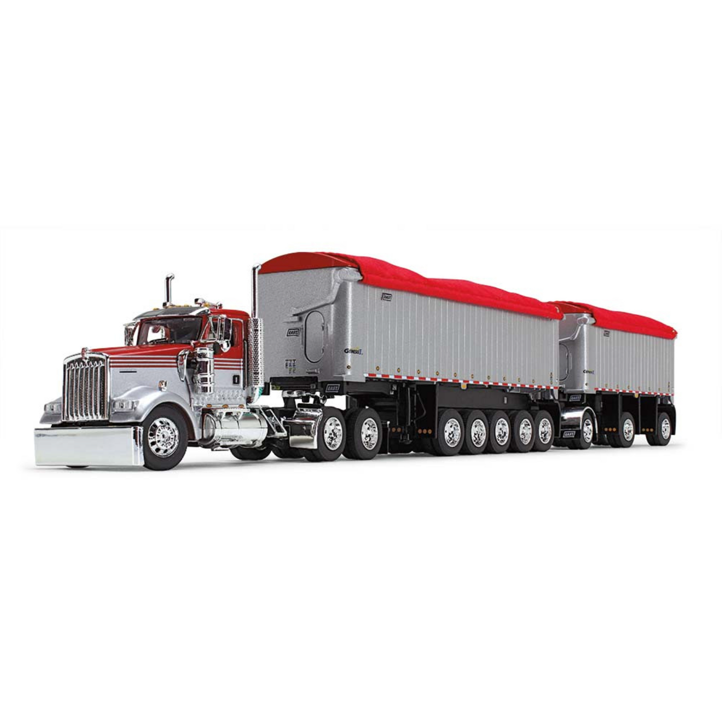 1/64 Kenworth W900L - Viper Red/Silver