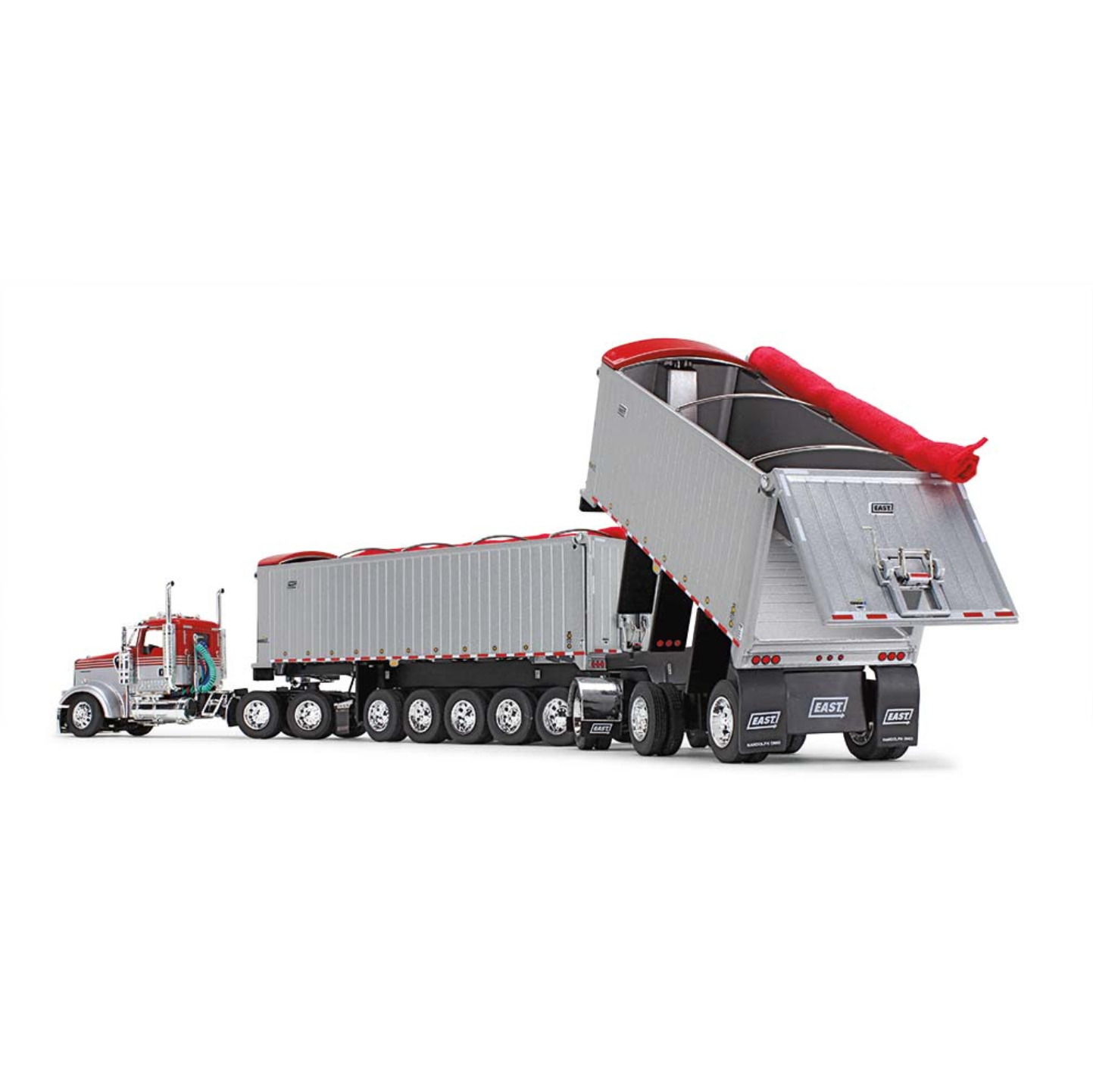 1/64 Kenworth W900L - Viper Red/Silver