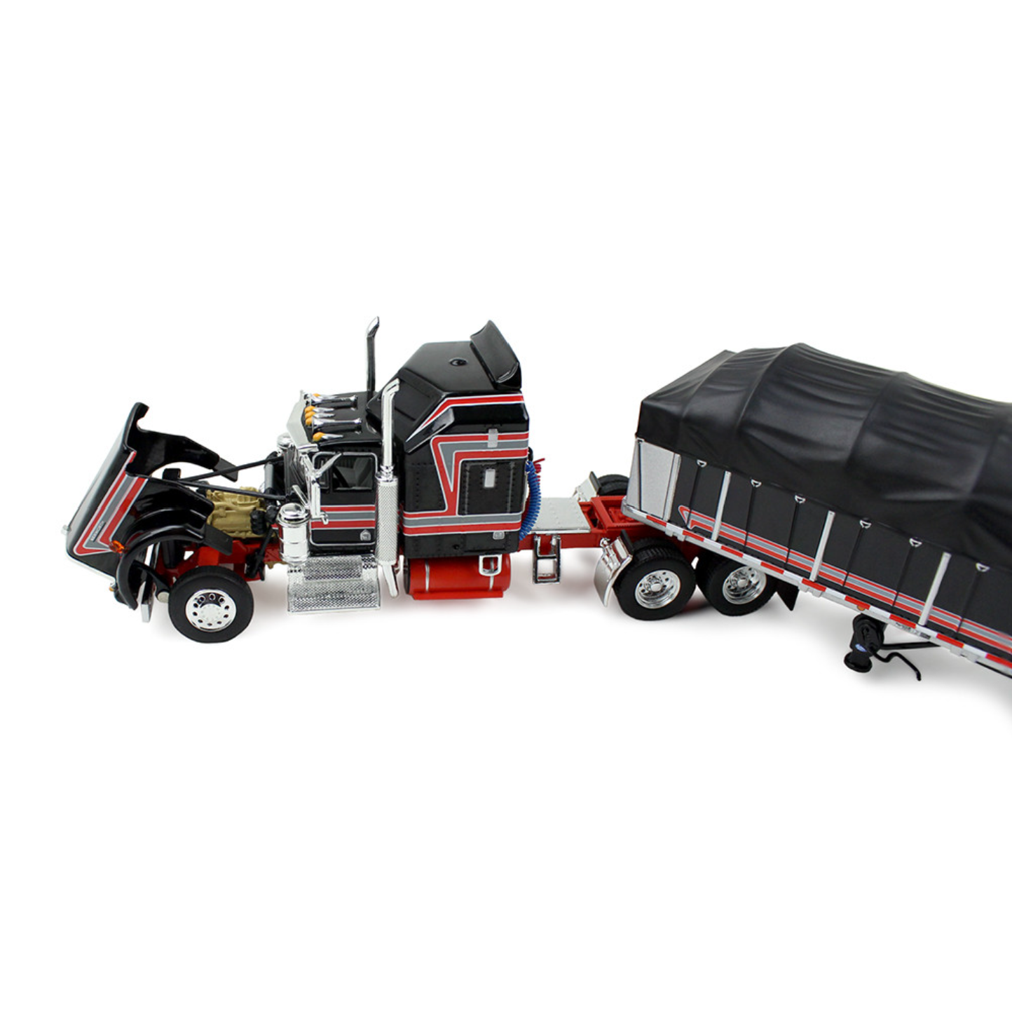 1/64 Kenworth W900A - Black/Red