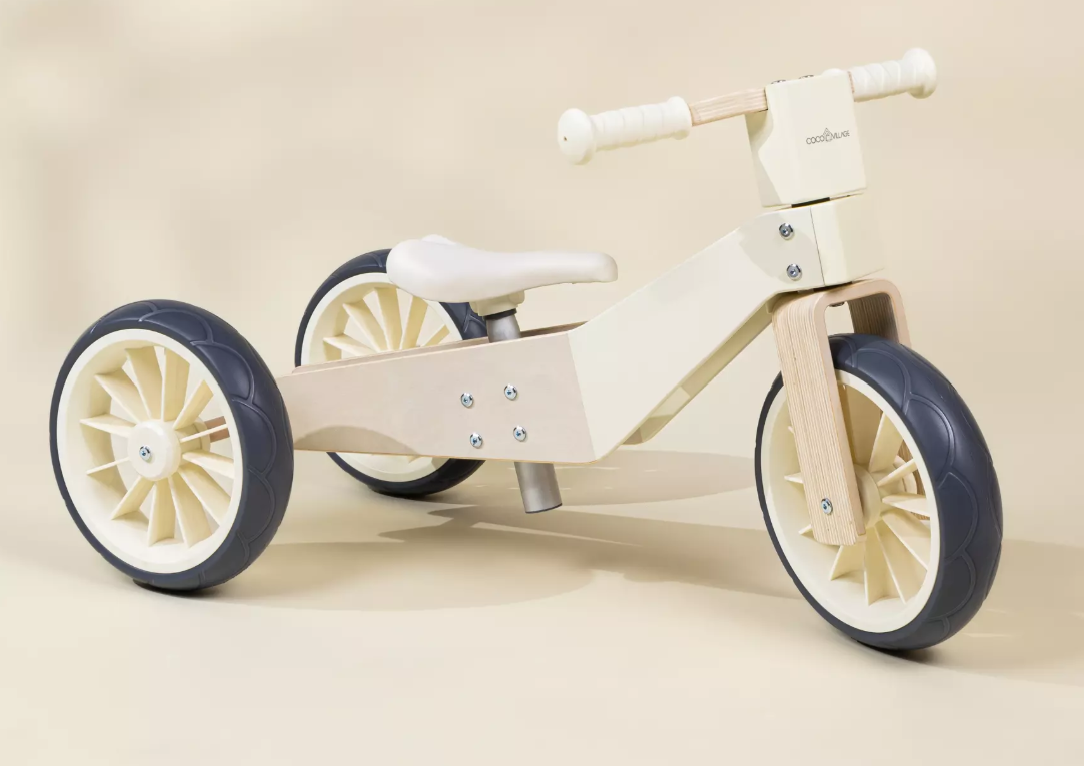 Wooden Balance Bike 3-in-1