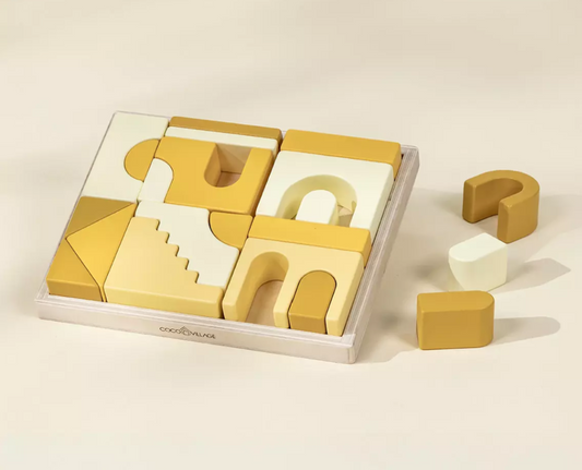 Houses Wooden Creative Blocks Set - 21 pcs