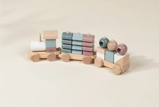 Oversized Wooden Stacking Train