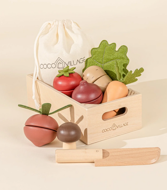 Wooden Vegetables Playset