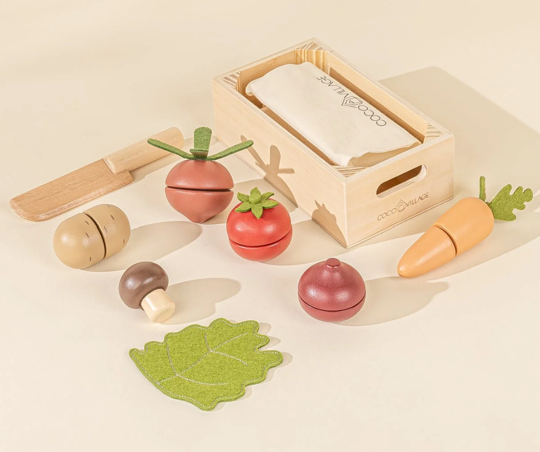Wooden Vegetables Playset